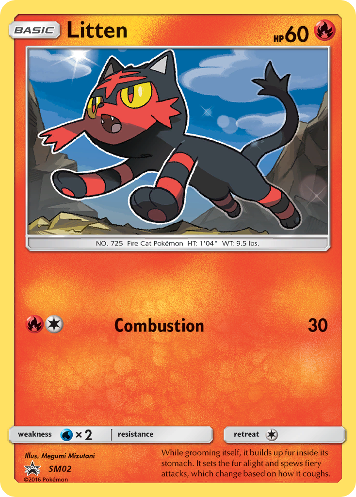 Litten – SM Black Star Promos SM02 Pokémon card