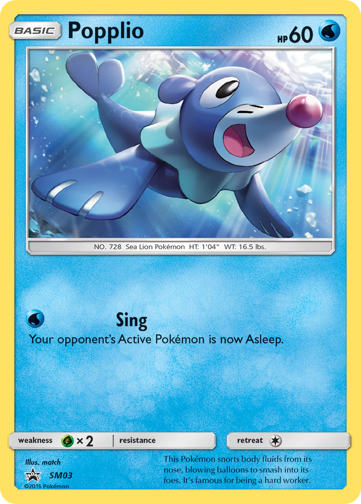 Popplio – SM Black Star Promos SM03 Pokémon card