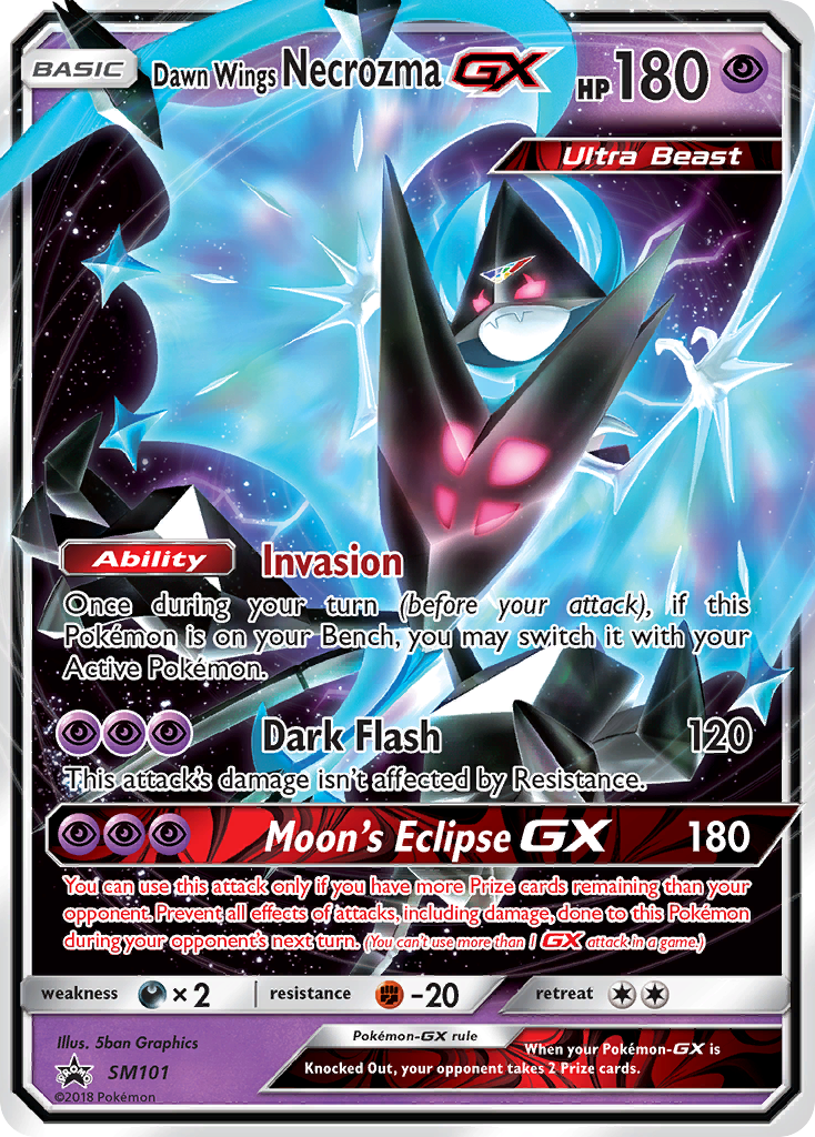 Dawn Wings Necrozma-GX – SM Black Star Promos SM101 Pokémon card