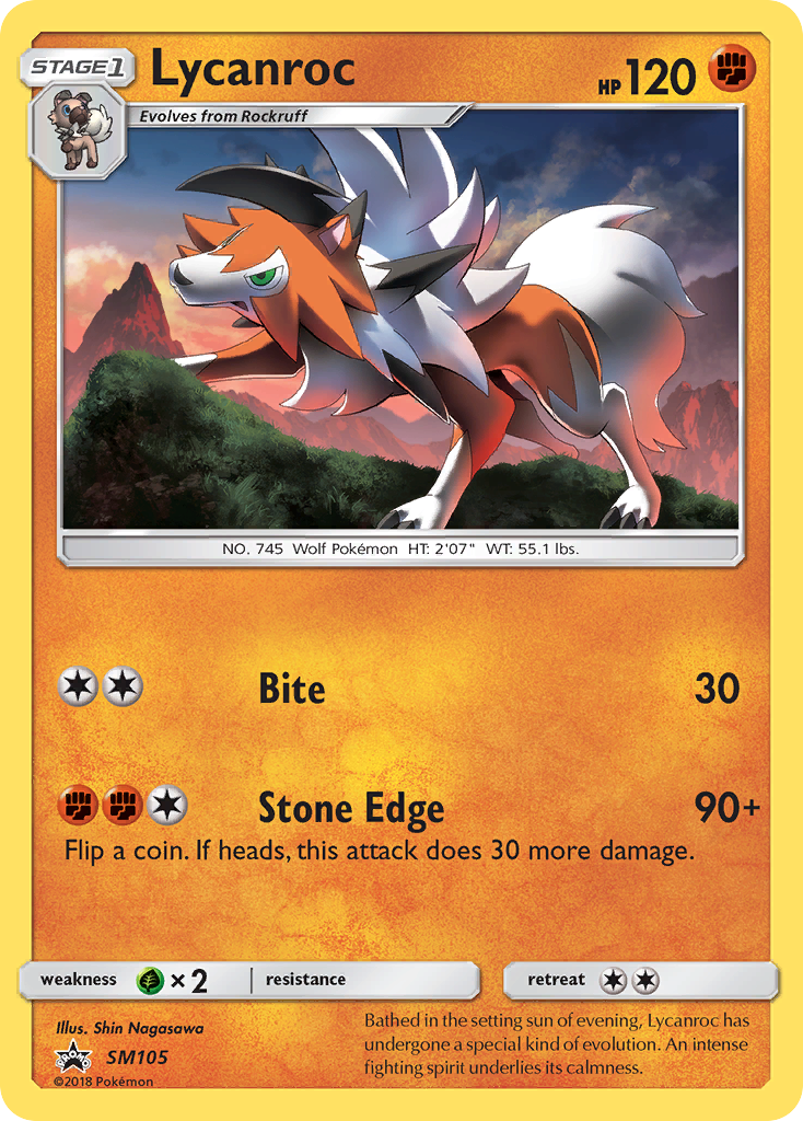 Lycanroc – SM Black Star Promos SM105 Pokémon card