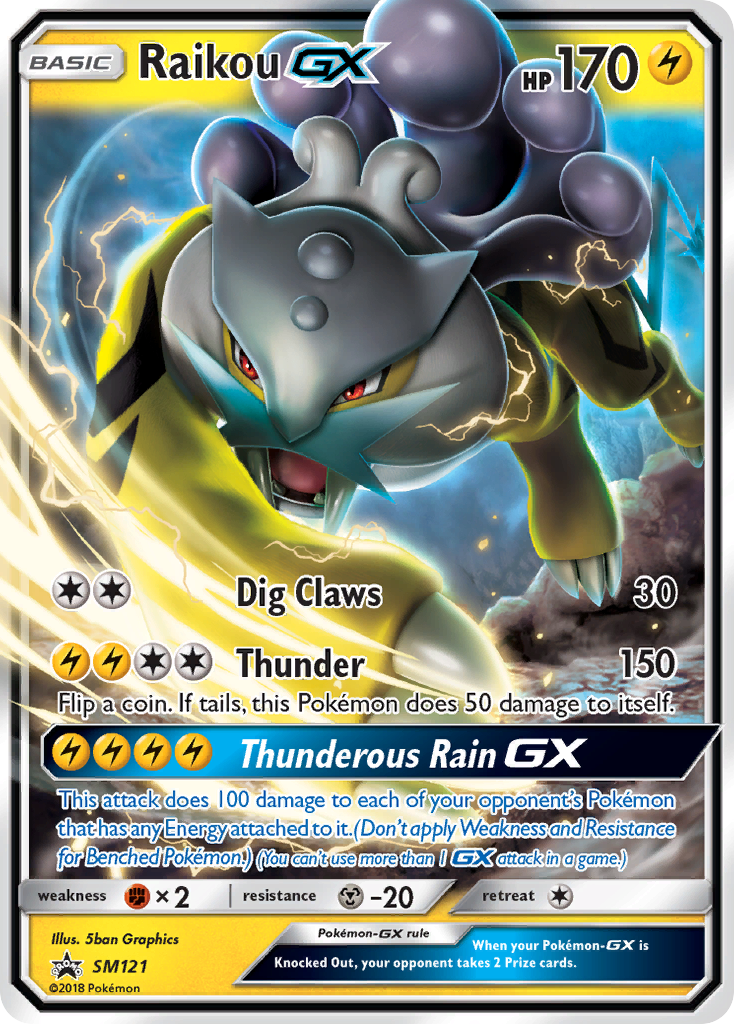 Raikou-GX – SM Black Star Promos SM121 Pokémon card