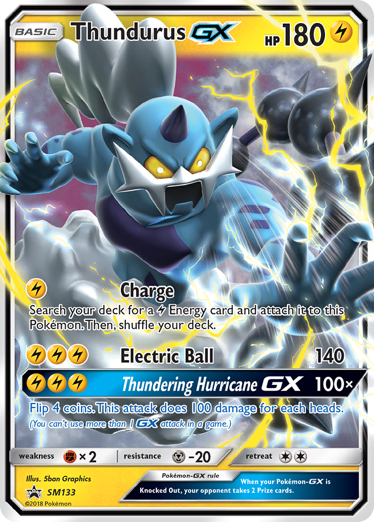 Thundurus-GX – SM Black Star Promos SM133 Pokémon card