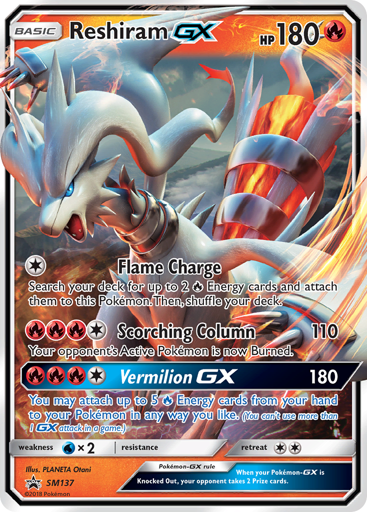 Reshiram-GX – SM Black Star Promos SM137 Pokémon card