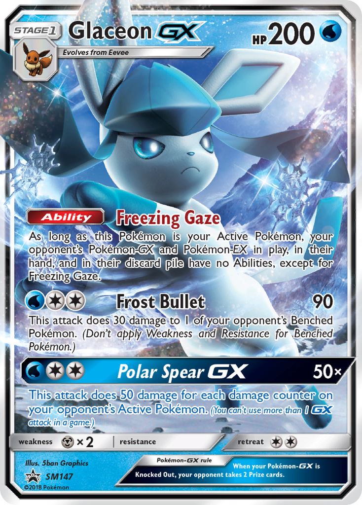 Glaceon-GX – SM Black Star Promos SM147 Pokémon card