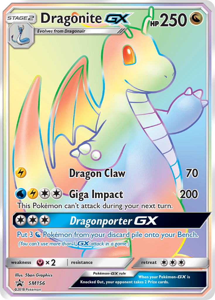 Dragonite-GX – SM Black Star Promos SM156 Pokémon card