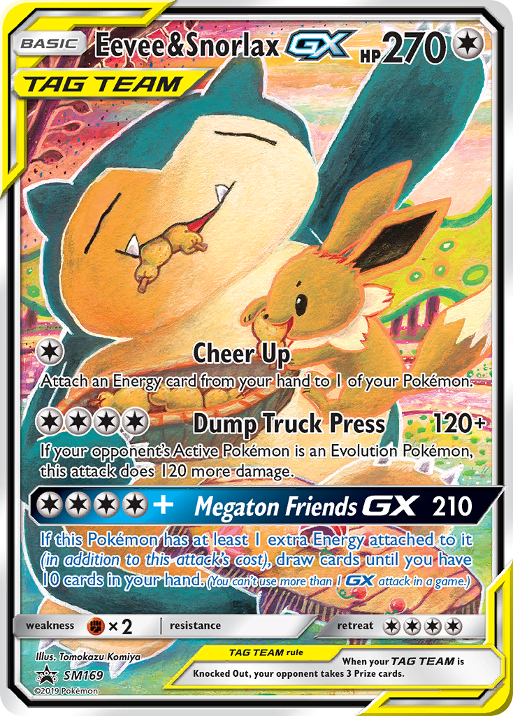 Eevee & Snorlax-GX – SM Black Star Promos SM169 Pokémon card
