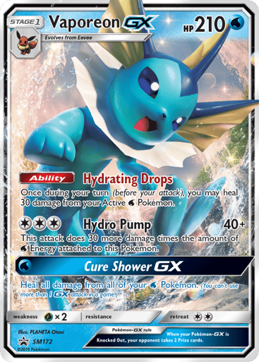 Vaporeon-GX - SM Black Star Promos SM172