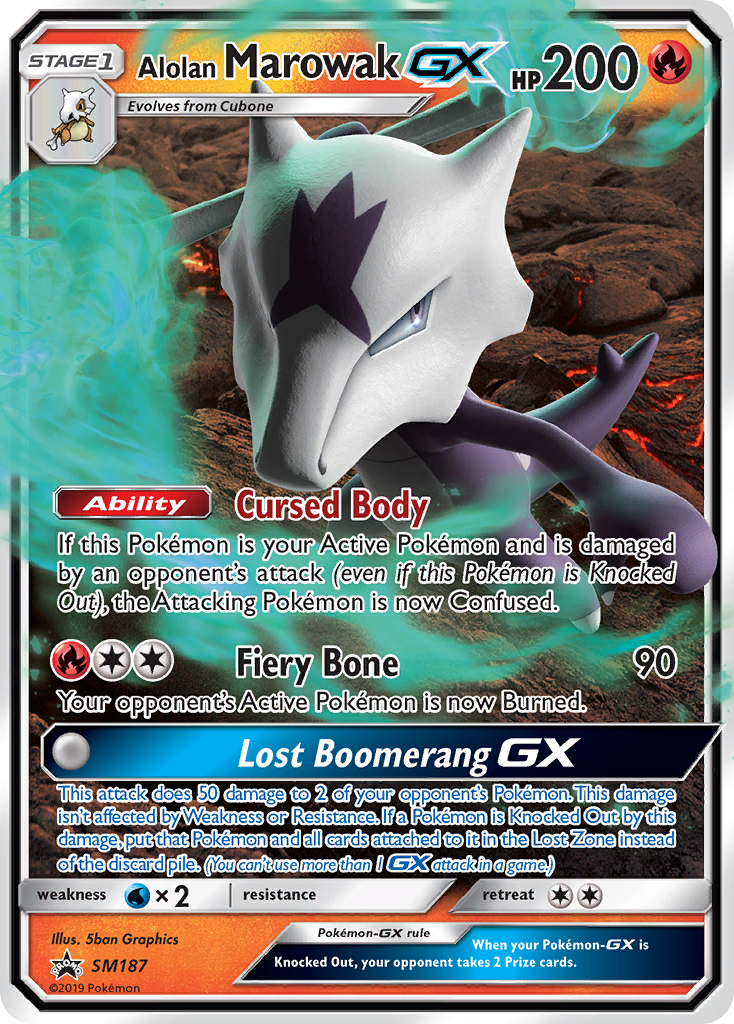 Alolan Marowak-GX – SM Black Star Promos SM187 Pokémon card
