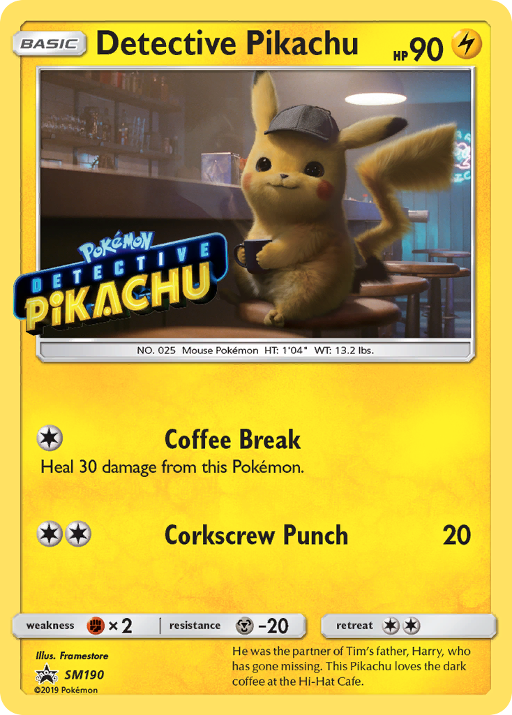 Detective Pikachu – SM Black Star Promos SM190 Pokémon card