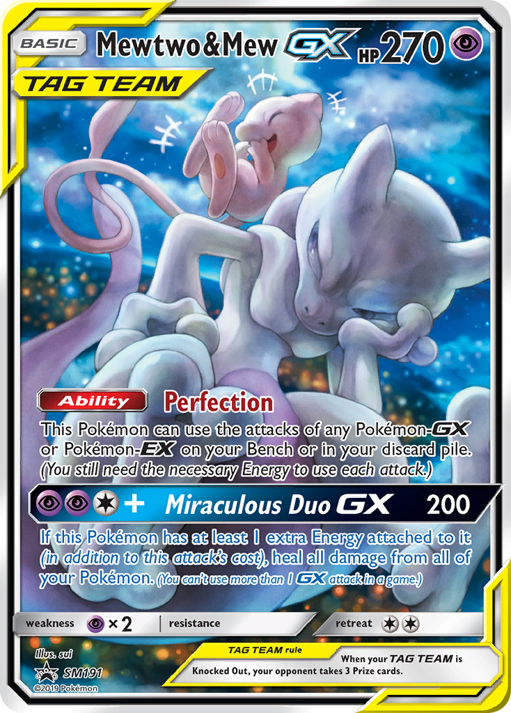 Mewtwo & Mew-GX – SM Black Star Promos SM191 Pokémon card