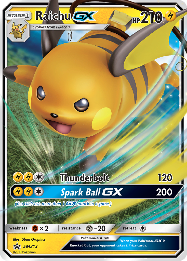 Raichu-GX – SM Black Star Promos SM213 Pokémon card