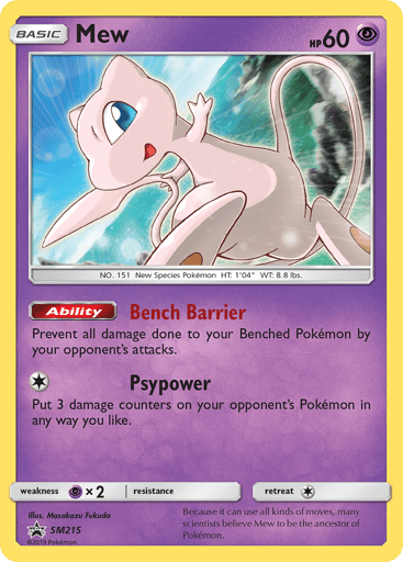 Mew - SM Black Star Promos SM215
