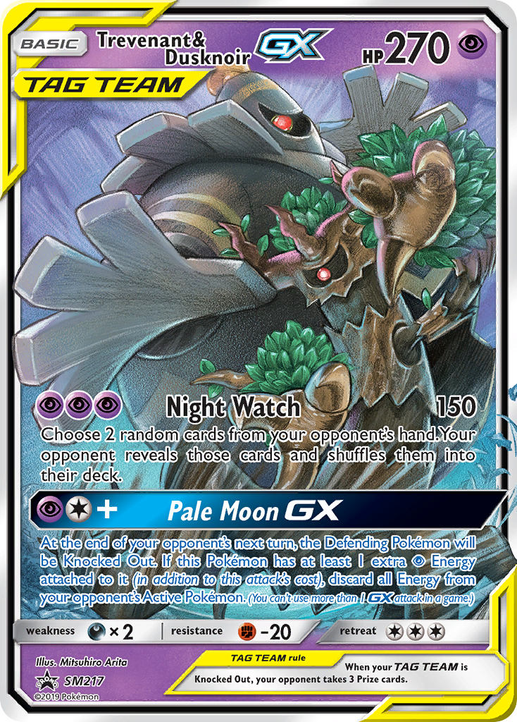 Trevenant & Dusknoir-GX – SM Black Star Promos SM217 Pokémon card