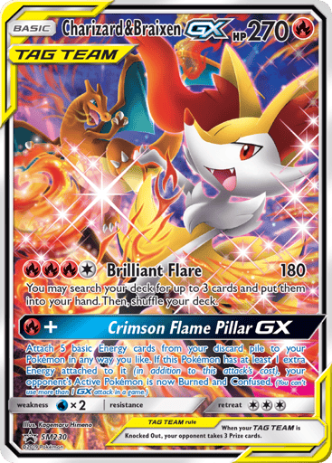 Charizard & Braixen-GX - SM Black Star Promos SM230