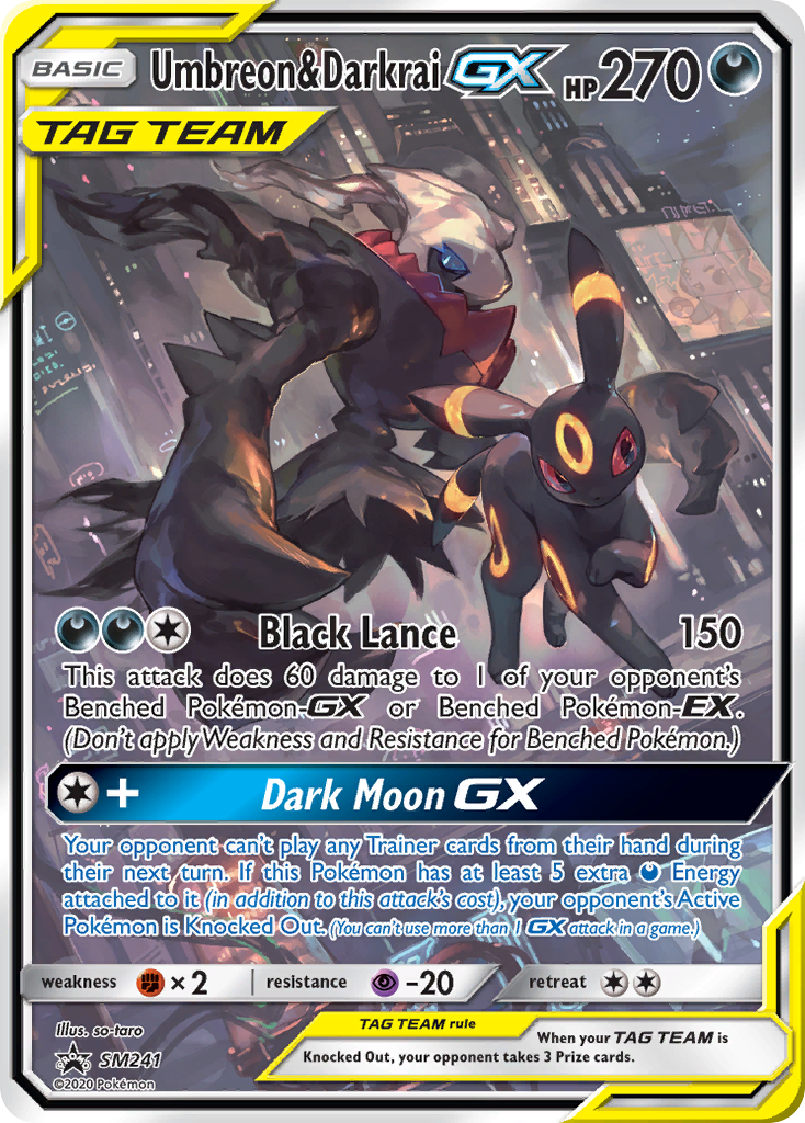 Umbreon & Darkrai-GX – SM Black Star Promos SM241 Pokémon card