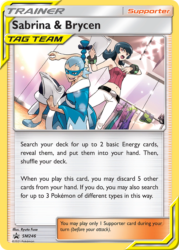 Sabrina & Brycen – SM Black Star Promos SM246 Pokémon card