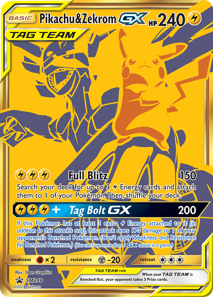Pikachu & Zekrom-GX – SM Black Star Promos SM248 Pokémon card