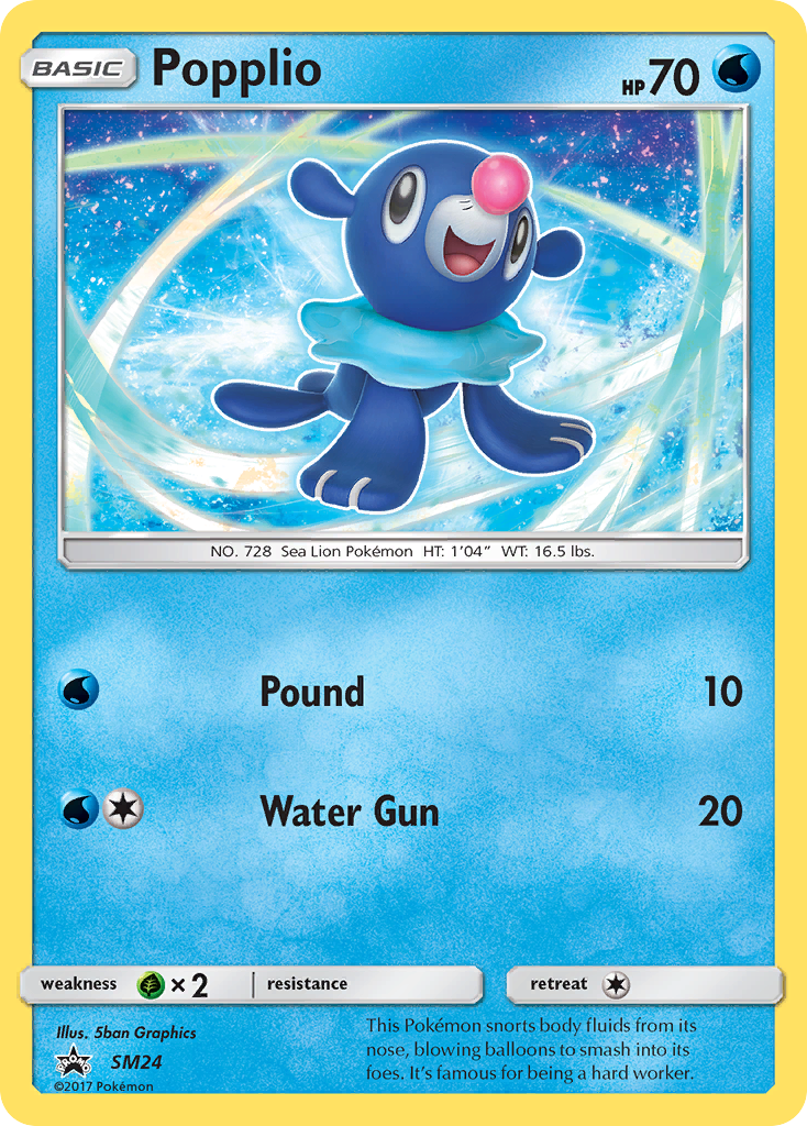 Popplio – SM Black Star Promos SM24 Pokémon card