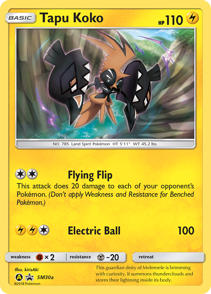 Tapu Koko – SM Black Star Promos SM30a Pokémon card