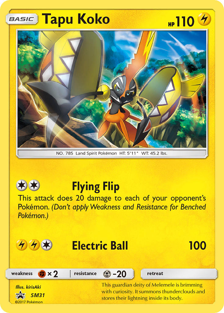 Tapu Koko – SM Black Star Promos SM31 Pokémon card