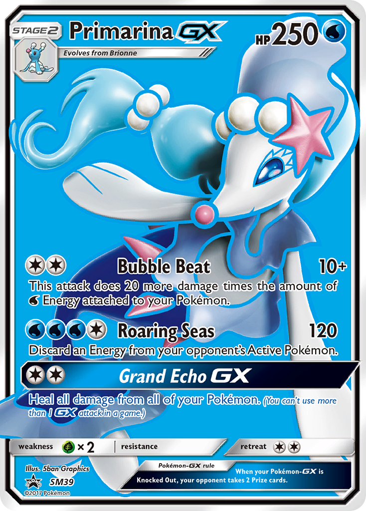Primarina-GX – SM Black Star Promos SM39 Pokémon card
