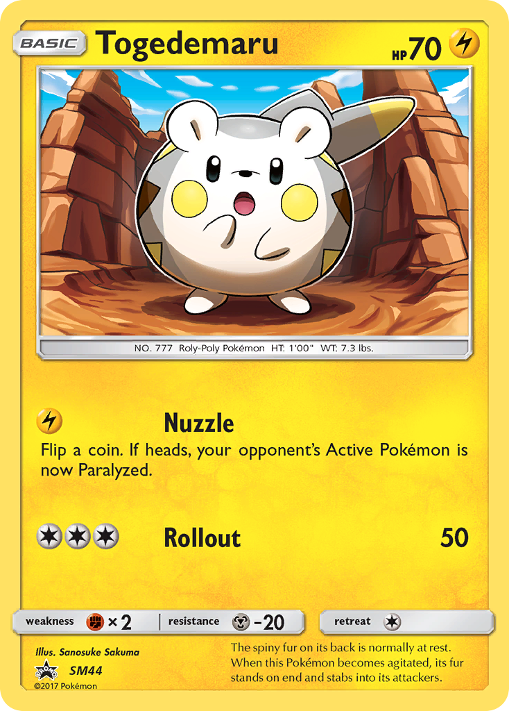 Togedemaru – SM Black Star Promos SM44 Pokémon card