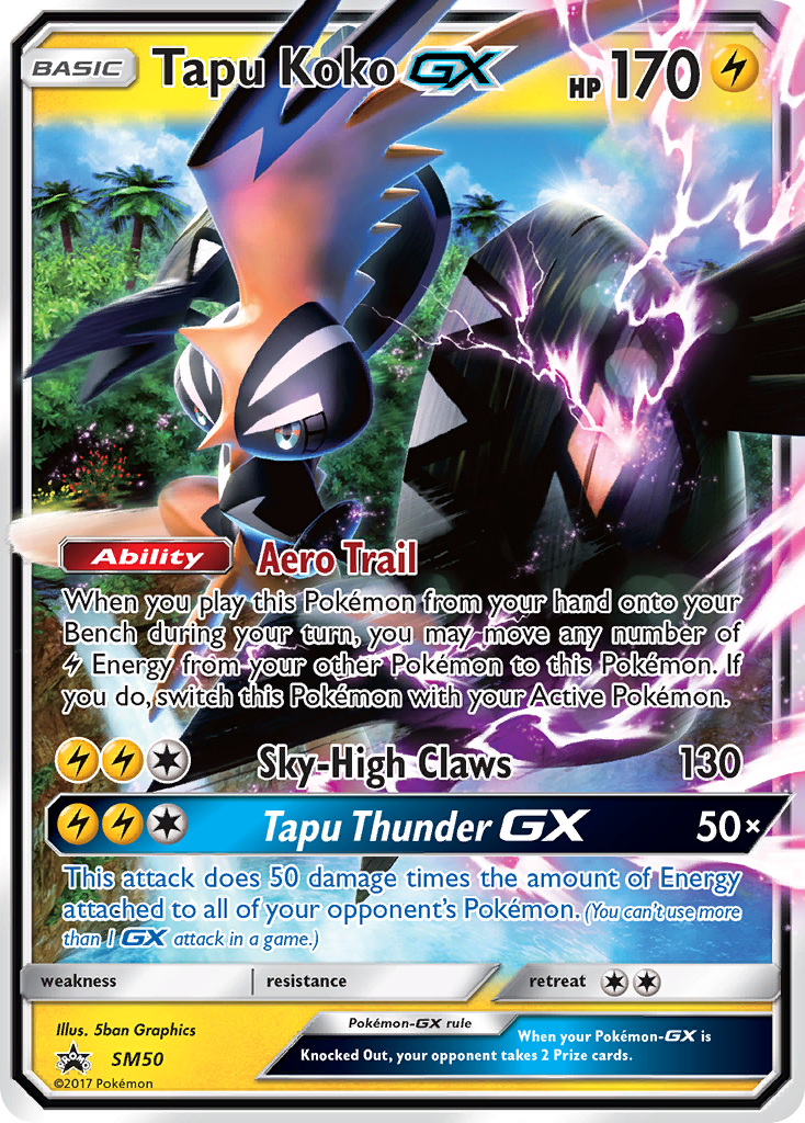 Tapu Koko-GX – SM Black Star Promos SM50 Pokémon card