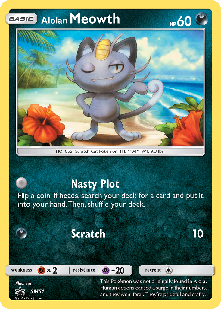 Alolan Meowth – SM Black Star Promos SM51 Pokémon card