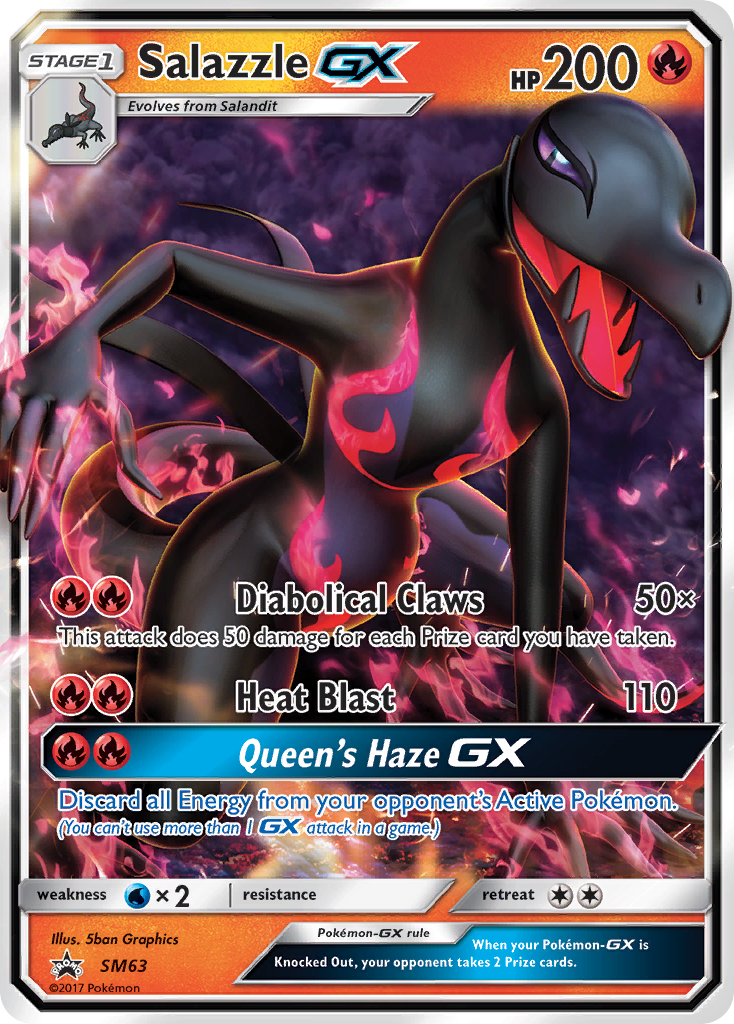 Salazzle-GX – SM Black Star Promos SM63 Pokémon card