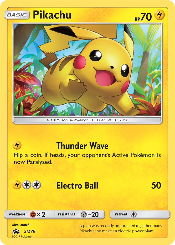 Pikachu – SM Black Star Promos SM76 Pokémon card