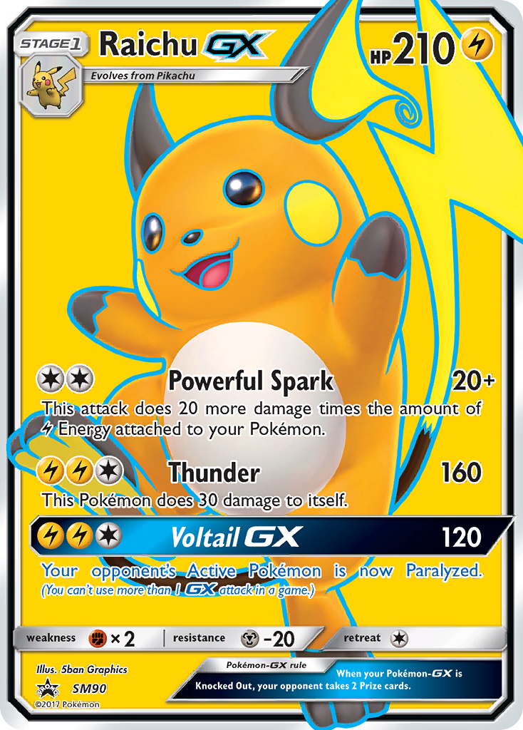 Raichu-GX – SM Black Star Promos SM90 Pokémon card