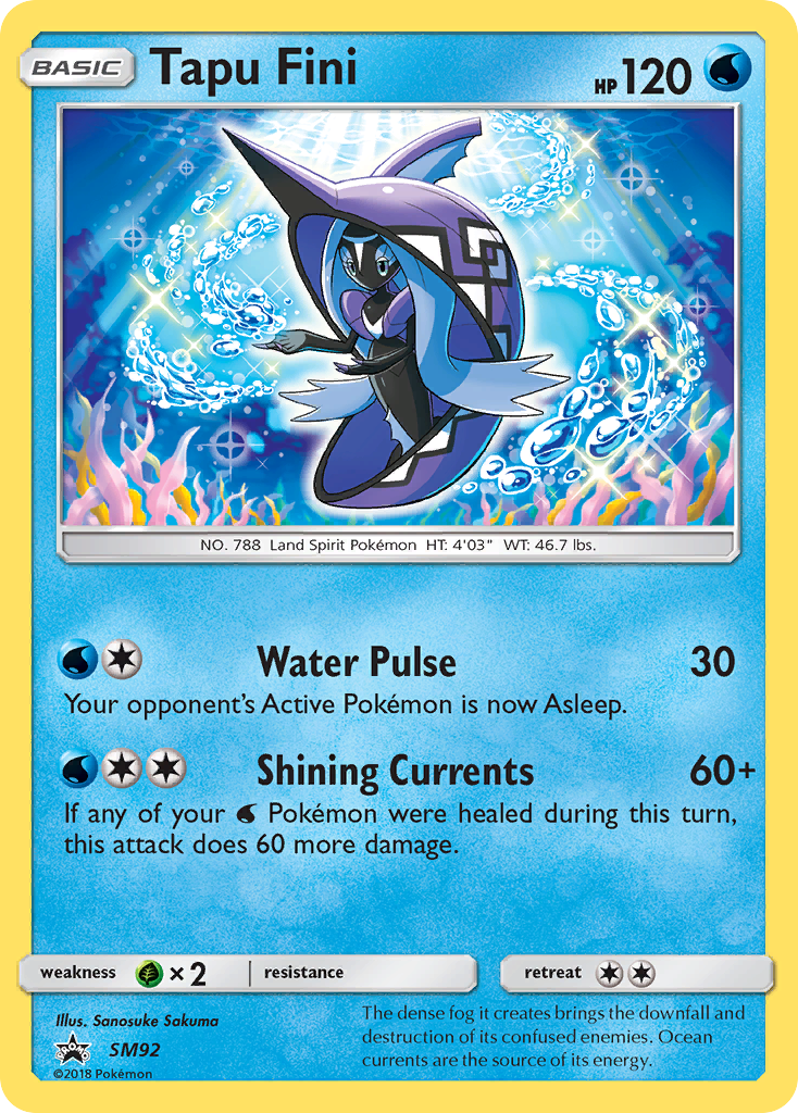 Tapu Fini – SM Black Star Promos SM92 Pokémon card
