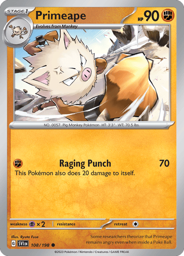 Primeape - Scarlet & Violet 108