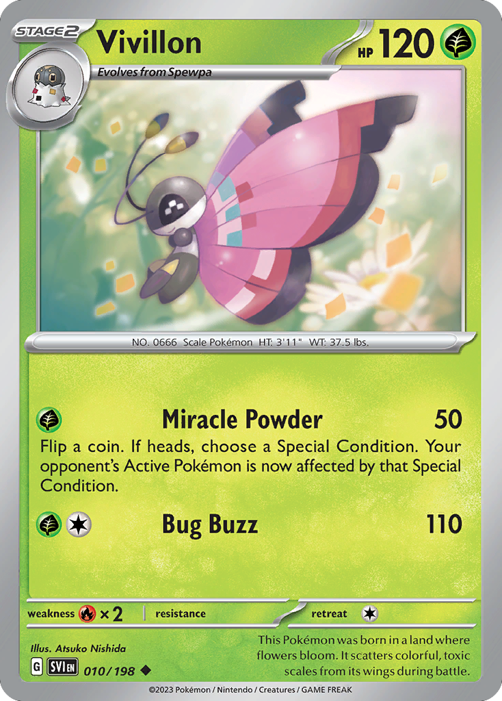 Vivillon – Scarlet & Violet 010/198 Pokémon card