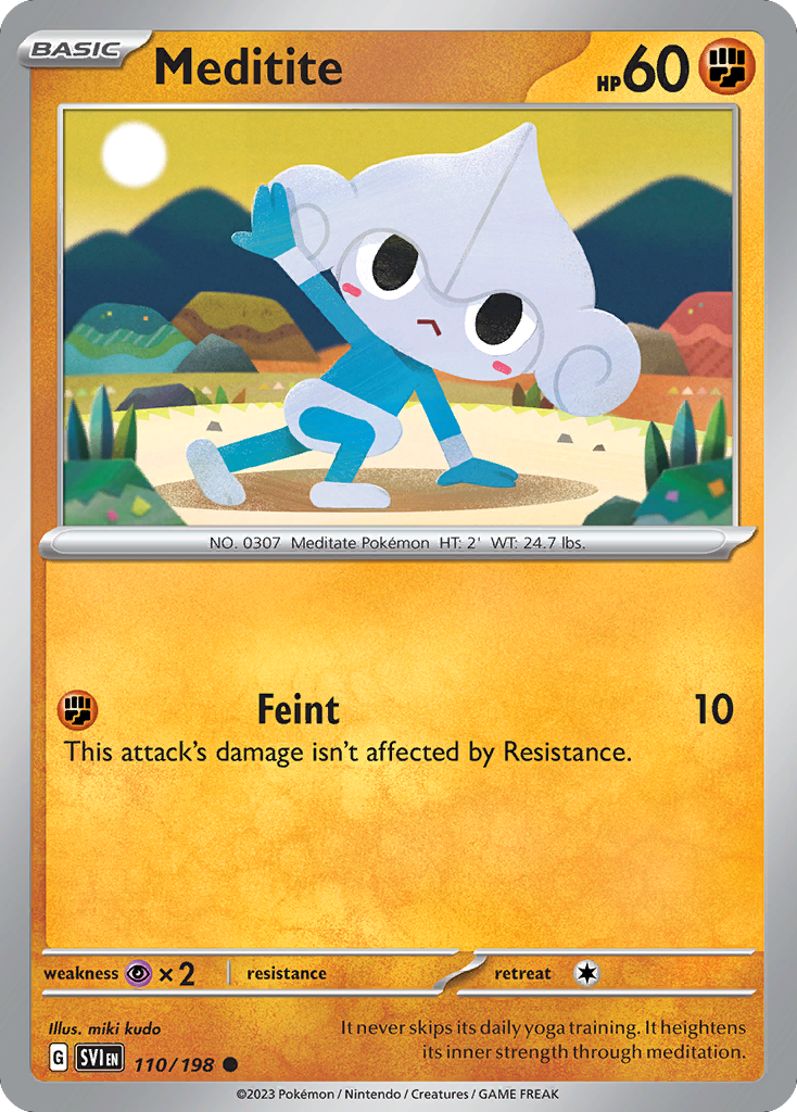 Meditite – Scarlet & Violet 110/198 Pokémon card