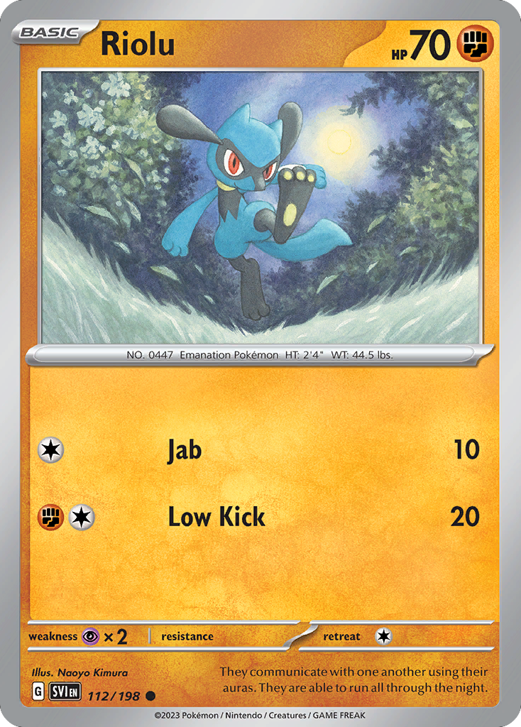 Riolu – Scarlet & Violet 112/198 Pokémon card