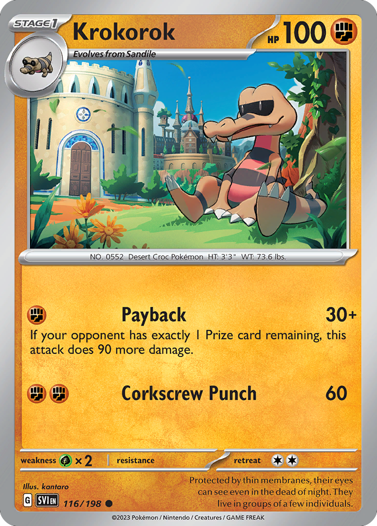 Krokorok – Scarlet & Violet 116/198 Pokémon card