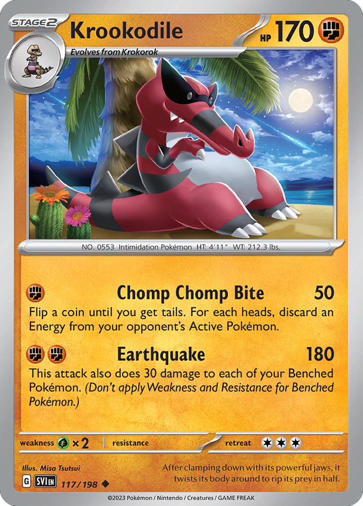 Krookodile – Scarlet & Violet 117/198 Pokémon card