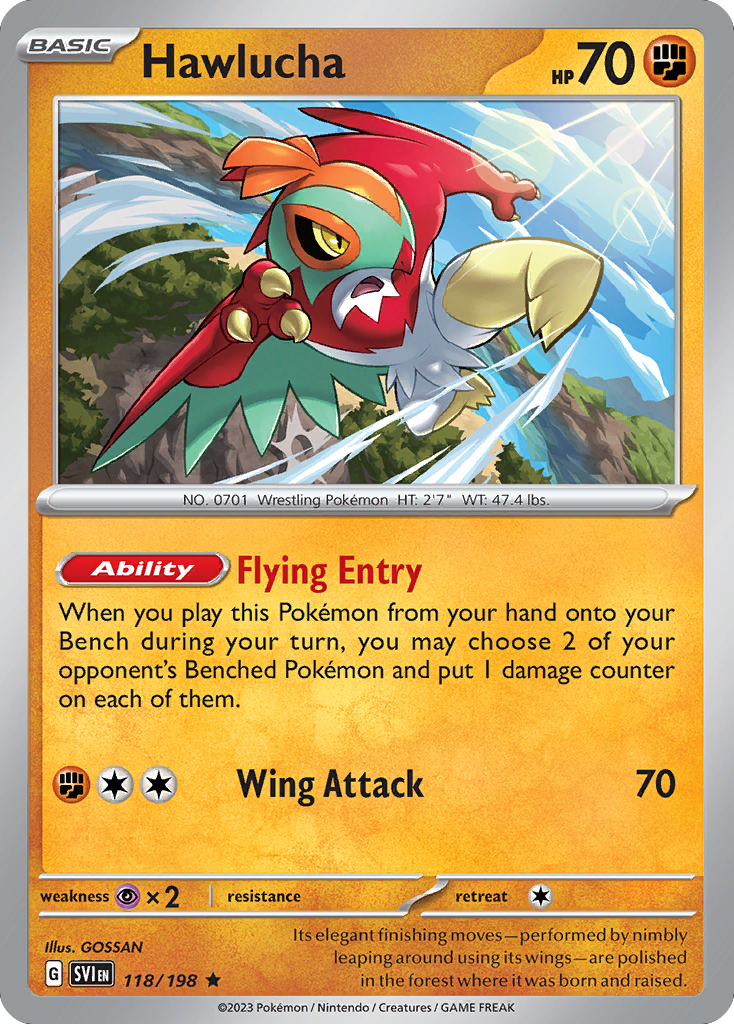 Hawlucha – Scarlet & Violet 118/198 Pokémon card