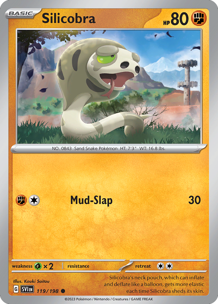 Silicobra – Scarlet & Violet 119/198 Pokémon card