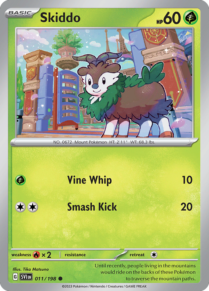 Skiddo – Scarlet & Violet 011/198 Pokémon card