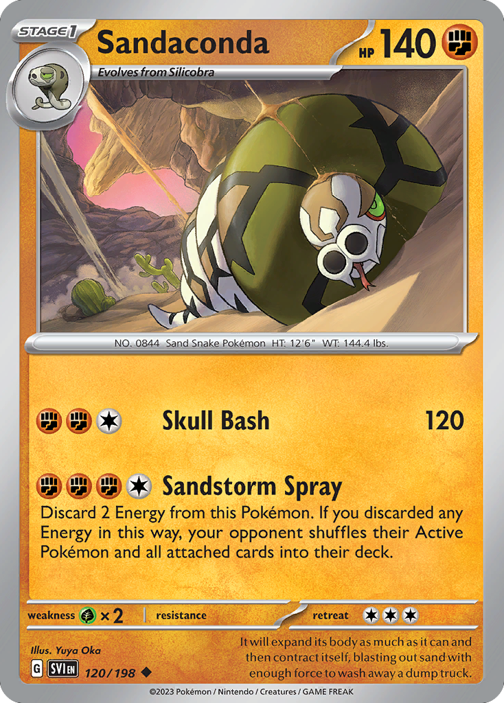 Sandaconda – Scarlet & Violet 120/198 Pokémon card