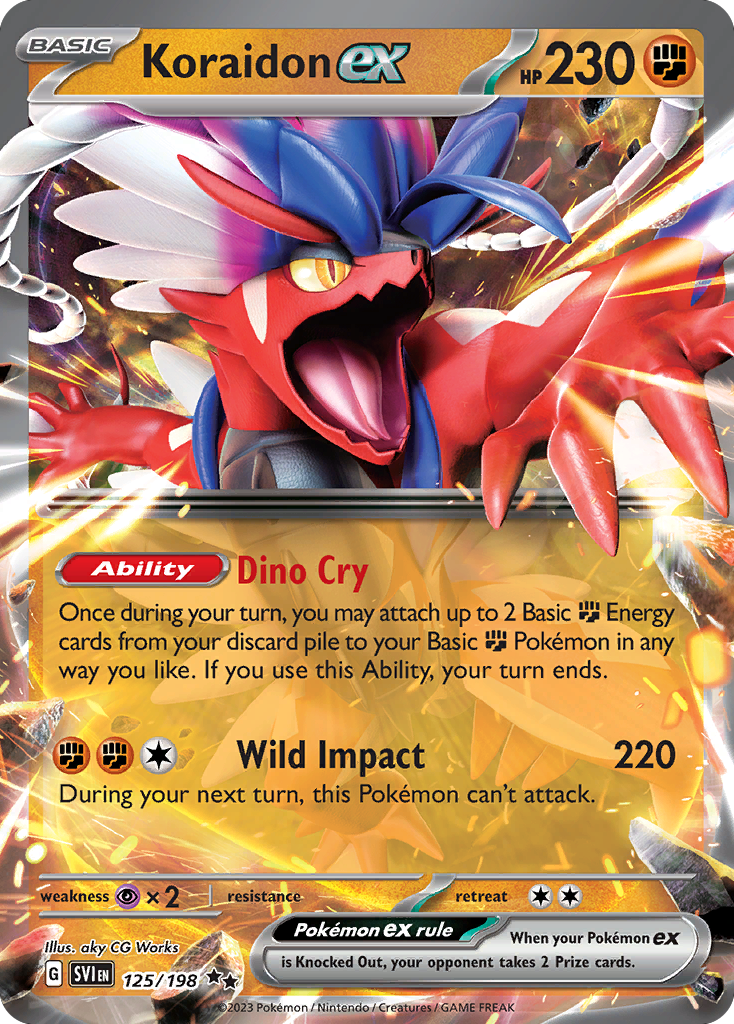 Koraidon ex – Scarlet & Violet 125/198 Pokémon card