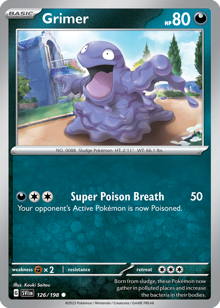 Grimer – Scarlet & Violet 126/198 Pokémon card