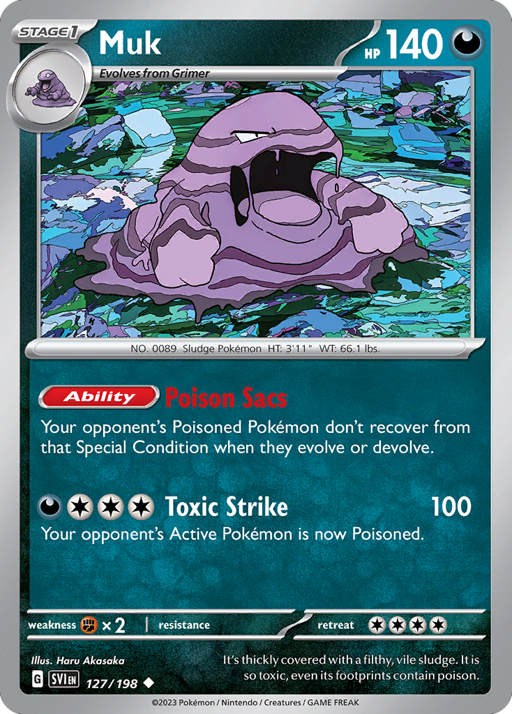 Muk – Scarlet & Violet 127/198 Pokémon card
