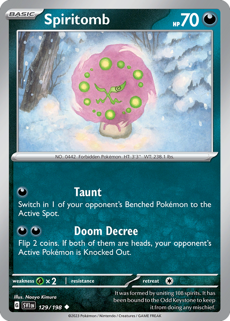 Spiritomb – Scarlet & Violet 129/198 Pokémon card