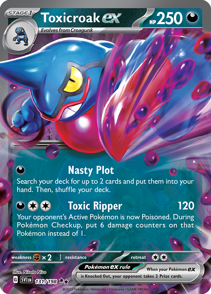 Toxicroak ex – Scarlet & Violet 131/198 Pokémon card