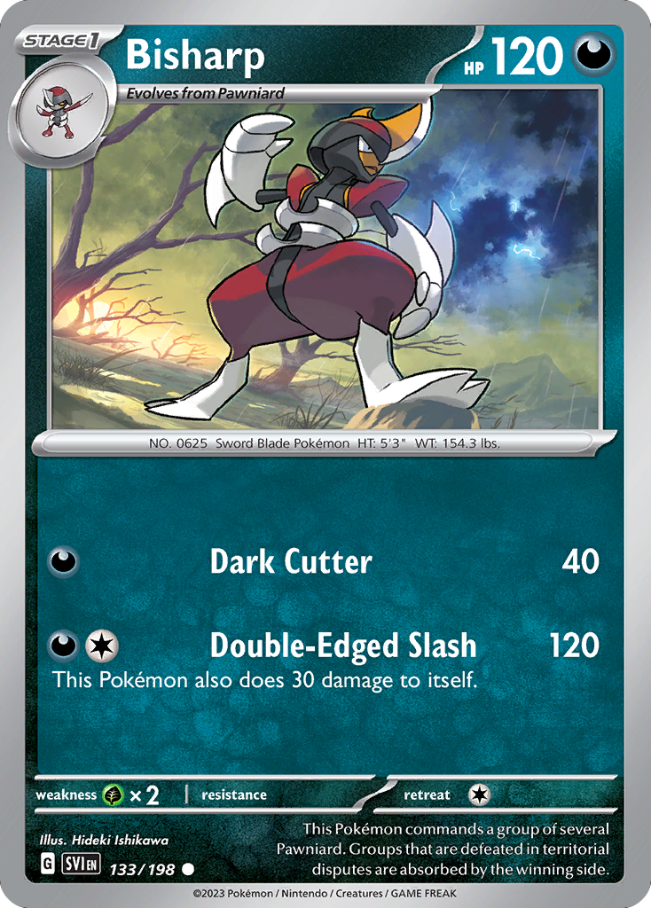 Bisharp – Scarlet & Violet 133/198 Pokémon card