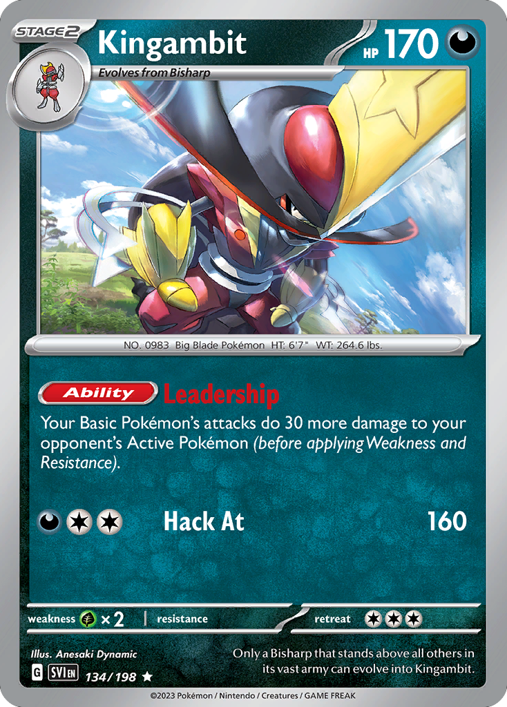 Kingambit – Scarlet & Violet 134/198 Pokémon card