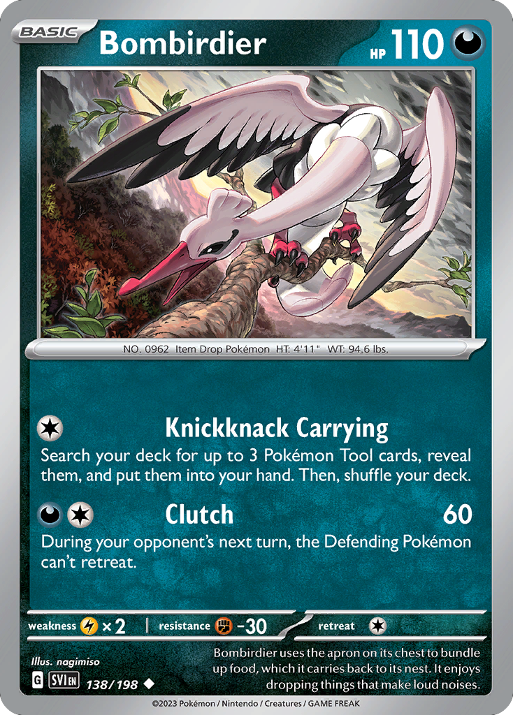 Bombirdier – Scarlet & Violet 138/198 Pokémon card